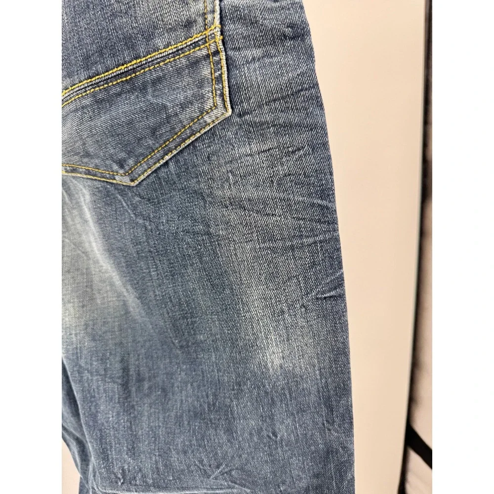 Vintage  Foundry Supply Co Mens‎ Jeans 44x30 Blue Whiskering Fade Straight Leg